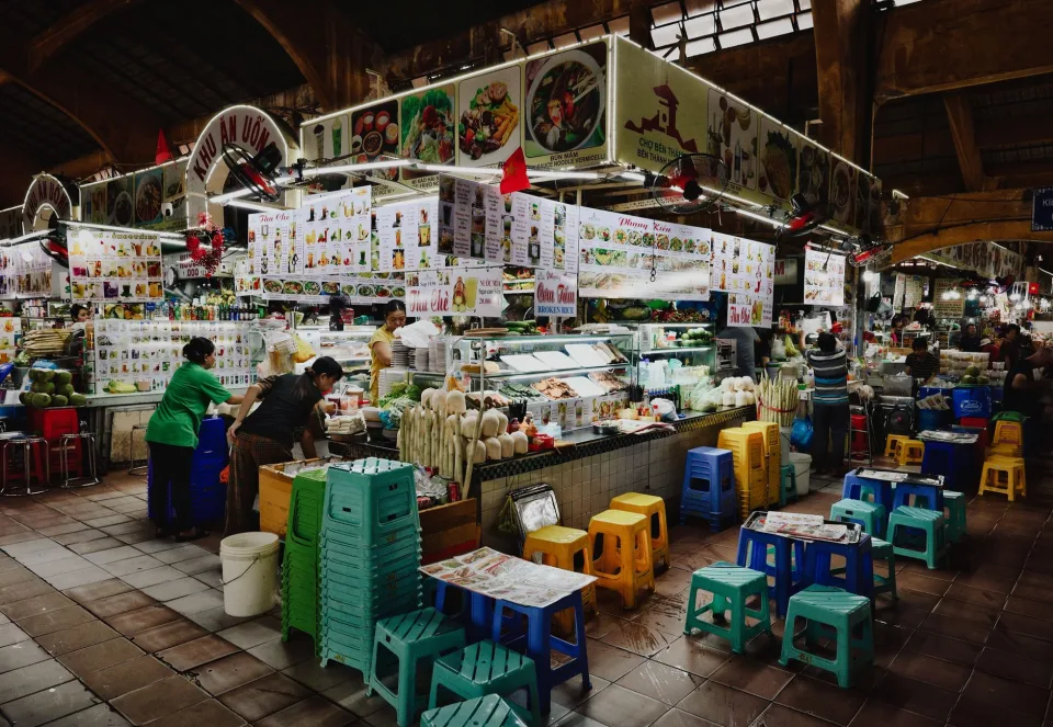 Khu chuẩn bị món chay riêng